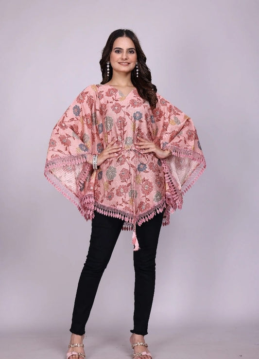 Floral Print Kaftan Top