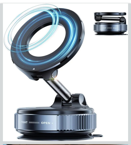 Pro Magnetic Car Phone Holder | 360° Rotation | Adjustable Arm | Strong Suction Mount for Dashboard | Android, iPhone and Laptop Compatible | Universal Mobile Holder